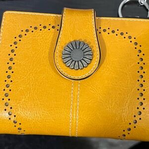 Yellow Leather Women's Wallet